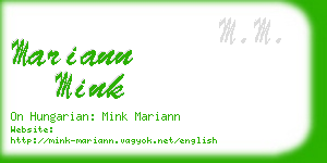 mariann mink business card